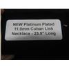 Image 6 : New Platinum-Plated 11.0 mm Cuban Link Necklace 23.5" Long