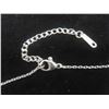 Image 3 : New Platinum-Plated 2.4 TCW Simulated Diamond (CZ) Heart Necklace Adjustable 16"-18" Long