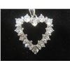 Image 4 : New Platinum-Plated 2.4 TCW Simulated Diamond (CZ) Heart Necklace Adjustable 16"-18" Long