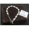 Image 1 : New 925 Sterling Silver 6.0 mm Natural Pearl Bracelet Adjustable 6"-7" Long with White Gold Overlay