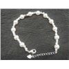 Image 4 : New 925 Sterling Silver 6.0 mm Natural Pearl Bracelet Adjustable 6"-7" Long with White Gold Overlay