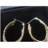 Image 2 : New Platinum and 18K Gold-Plated 38.0 mm Triple Hoop Earrings