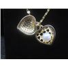Image 3 : New 18K Gold-Plated 20.0 mm Simulated Diamond (CZ) Heart Cluster Necklace 