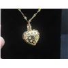 Image 4 : New 18K Gold-Plated 20.0 mm Simulated Diamond (CZ) Heart Cluster Necklace 
