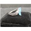 Image 3 : New Platinum-Plated 1.0 TCW Heart-Cut Blue Simulated Diamond (CZ) Channel Ring Size 8
