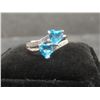 Image 4 : New Platinum-Plated 1.0 TCW Heart-Cut Blue Simulated Diamond (CZ) Channel Ring Size 8