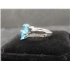 Image 5 : New Platinum-Plated 1.0 TCW Heart-Cut Blue Simulated Diamond (CZ) Channel Ring Size 8