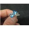 Image 7 : New Platinum-Plated 1.0 TCW Heart-Cut Blue Simulated Diamond (CZ) Channel Ring Size 8