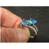 Image 8 : New Platinum-Plated 1.0 TCW Heart-Cut Blue Simulated Diamond (CZ) Channel Ring Size 8