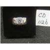 Image 1 : New Platinum-Plated 1.0 ct Simulated Diamond (CZ) Men’s Ring Resizable