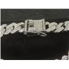 Image 5 : New Platinum-Plated 14.0 mm Iced-Out Cuban Link Bracelet 8" Long