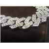 Image 7 : New Platinum-Plated 14.0 mm Iced-Out Cuban Link Bracelet 8" Long