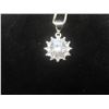 Image 7 : New 925  Silver 1.0 ct Moissanite Lab Diamond Sunflower Necklace Adjustable 16"-17" with White Gold