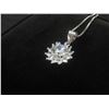 Image 8 : New 925  Silver 1.0 ct Moissanite Lab Diamond Sunflower Necklace Adjustable 16"-17" with White Gold