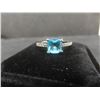 Image 4 : New Platinum-Plated 2.0 ct Cushion-Cut Blue Simulated Diamond (CZ) Channel Ring Size 8