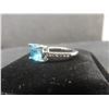Image 5 : New Platinum-Plated 2.0 ct Cushion-Cut Blue Simulated Diamond (CZ) Channel Ring Size 8