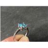 Image 6 : New Platinum-Plated 2.0 ct Cushion-Cut Blue Simulated Diamond (CZ) Channel Ring Size 8