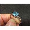 Image 8 : New Platinum-Plated 2.0 ct Cushion-Cut Blue Simulated Diamond (CZ) Channel Ring Size 8