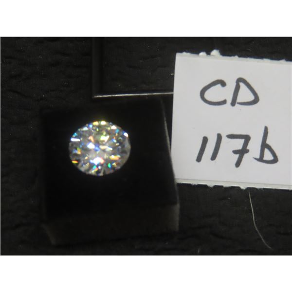 New 5.0 Carat Moissanite Lab Diamond Round Brilliant Cut GH VVS1 with GRA Report, Tests Positive
