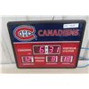 Image 1 : Montreal Canadiens Digital Scoreboard Clock 14" x 19"