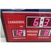 Image 3 : Montreal Canadiens Digital Scoreboard Clock 14" x 19"