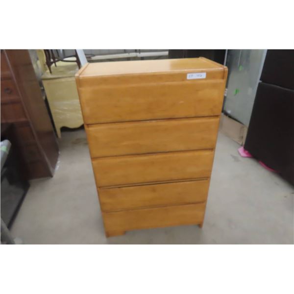 Four-Drawer Wooden Chest with Rounded Edge Detail 47 1/2" x 14 1/2" x 27 1/2"
