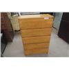 Image 1 : Four-Drawer Wooden Chest with Rounded Edge Detail 47 1/2" x 14 1/2" x 27 1/2"