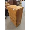 Image 2 : Four-Drawer Wooden Chest with Rounded Edge Detail 47 1/2" x 14 1/2" x 27 1/2"