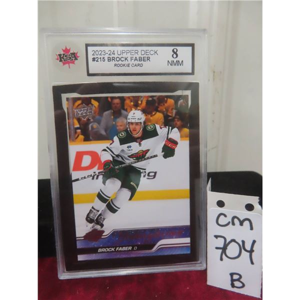 Graded Brock Faber Rookie Young Guns Card