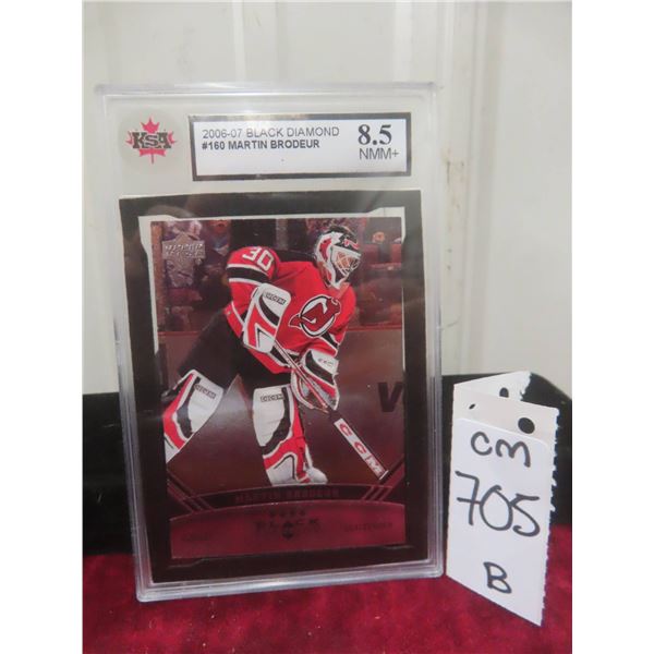 Graded Martin Brodeur Quad Diamond Card