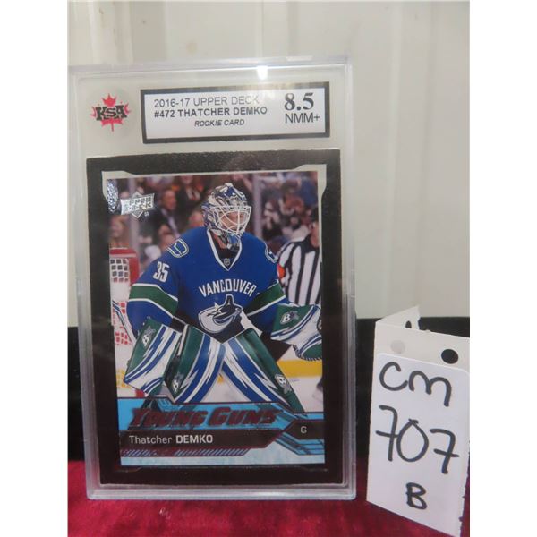 Graded Thatcher Demko Rookie Young Guns Card