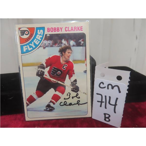 Signed Bobby Clarke Philadelphia Flyers Card