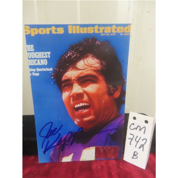 Signed Joe Kapp 4" x 6" Photo