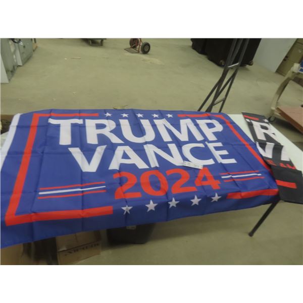 2 New Trump Flags 36" x 59"