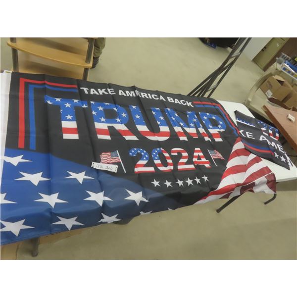2 New Trump Flags 36" x 59"