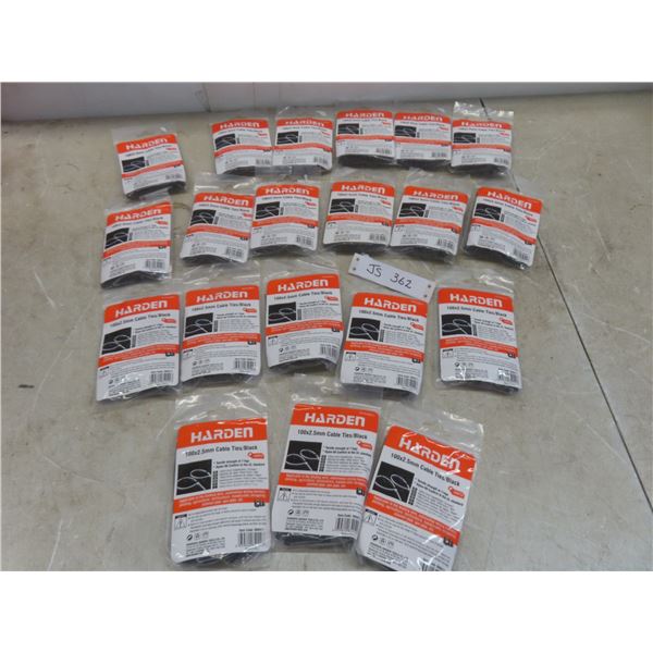 20 New Packages of Zip Ties