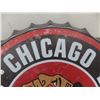 Image 3 : Chicago Blackhawks Metal Bullcap Sign 16" Diameter
