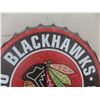 Image 4 : Chicago Blackhawks Metal Bullcap Sign 16" Diameter