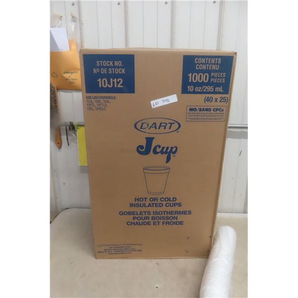 Dart 10 oz J-Cup Insulated Foam Cups, 1000-Pack