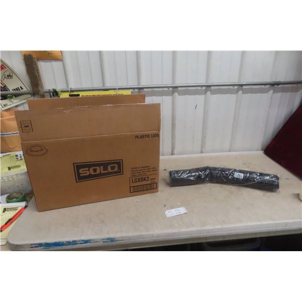 Solo LGXBK2 Black Plastic Lids for Cups, Case of 12/125 Packages