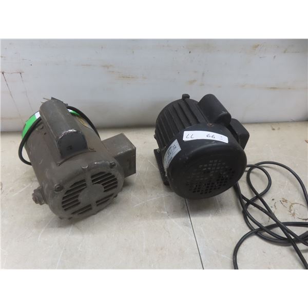2 Electric Motors: Baldor 1 HP and 6.6 Amp