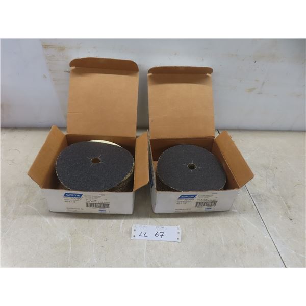 2 Boxes Norton Sandpaper 7" x 7/8" 40 Grit