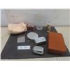 Image 1 : Perfume Bottles (Some with Product), Vanity Bag, Mirror, Travel Case with Soap Dish and Brush