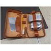 Image 4 : Perfume Bottles (Some with Product), Vanity Bag, Mirror, Travel Case with Soap Dish and Brush