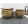 Image 7 : 2 Brass Spittoons and 3 Framed Pictures (Largest 10" x 12")