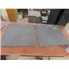 Image 2 : 14 Pieces Exercise Floor Tiles 24" x 24" and 8 Cutoffs