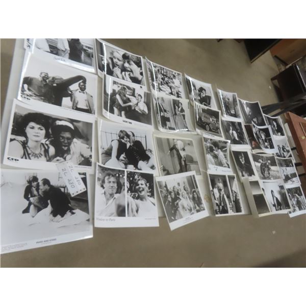 Black and White Photos of Movie Stars and Clips