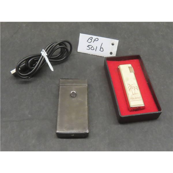 2 Lighters: 1 Electric With Cord and 1 Butane