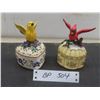 Image 1 : Cardinal Bird Trinket Music Box Wing of Love and Yellow Warbler Trinket Music Box Wing of Love, Bot