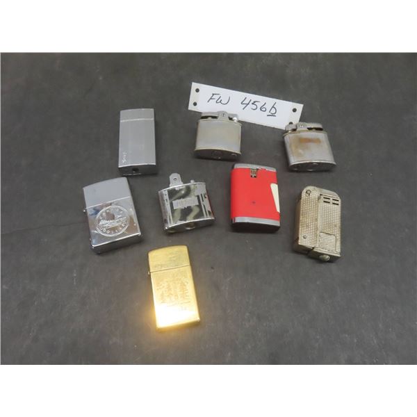 8 Lighters Including 2 Zippos